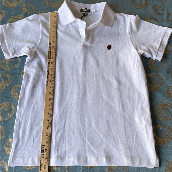 A Bathing Ape White Polo T-Shirt - Boy’s Medium - Picture 4 of 13